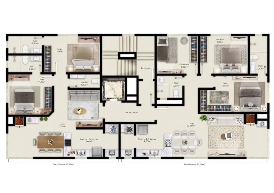 Foto 2 de Apartamento com 3 quartos à venda, 85m2 em Centro, Porto Belo - SC