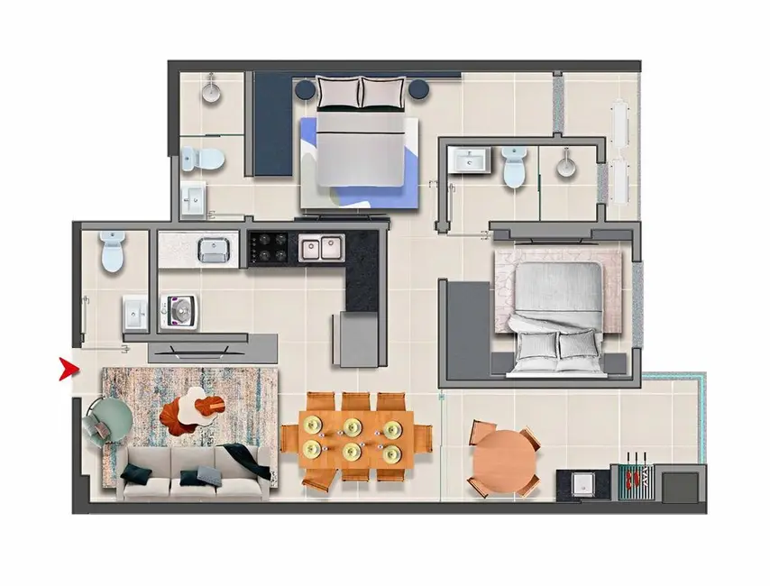 Foto 6 de Apartamento com 3 quartos à venda, 124m2 em Porto Belo - SC