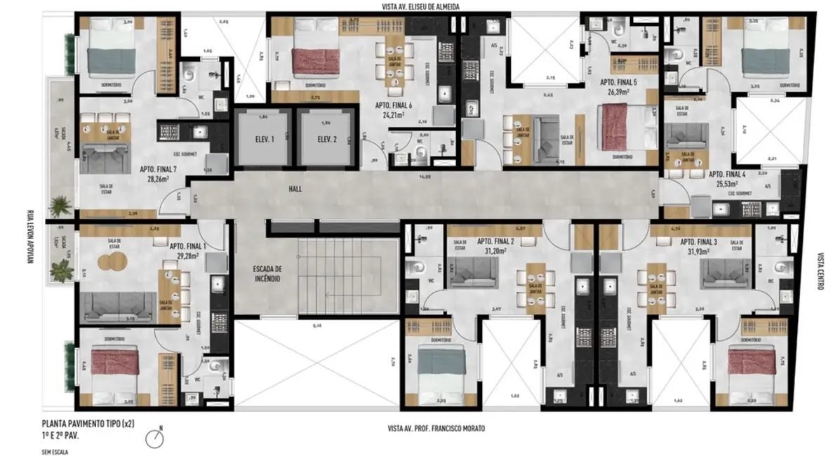 Foto 9 de Apartamento com 2 quartos à venda, 38m2 em Jardim Trussardi, São Paulo - SP