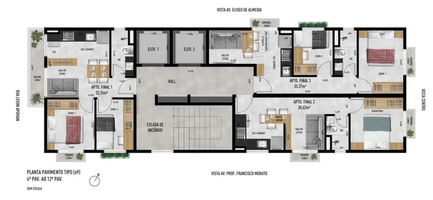 Foto 8 de Apartamento com 2 quartos à venda, 38m2 em Jardim Trussardi, São Paulo - SP