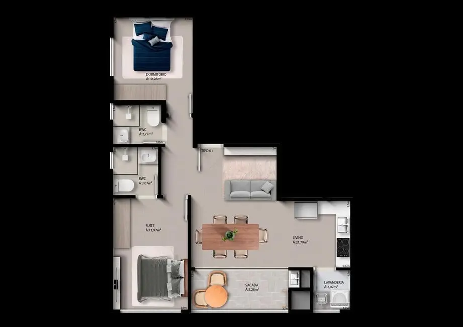 Foto 9 de Apartamento com 2 quartos à venda, 71m2 em Porto Belo - SC