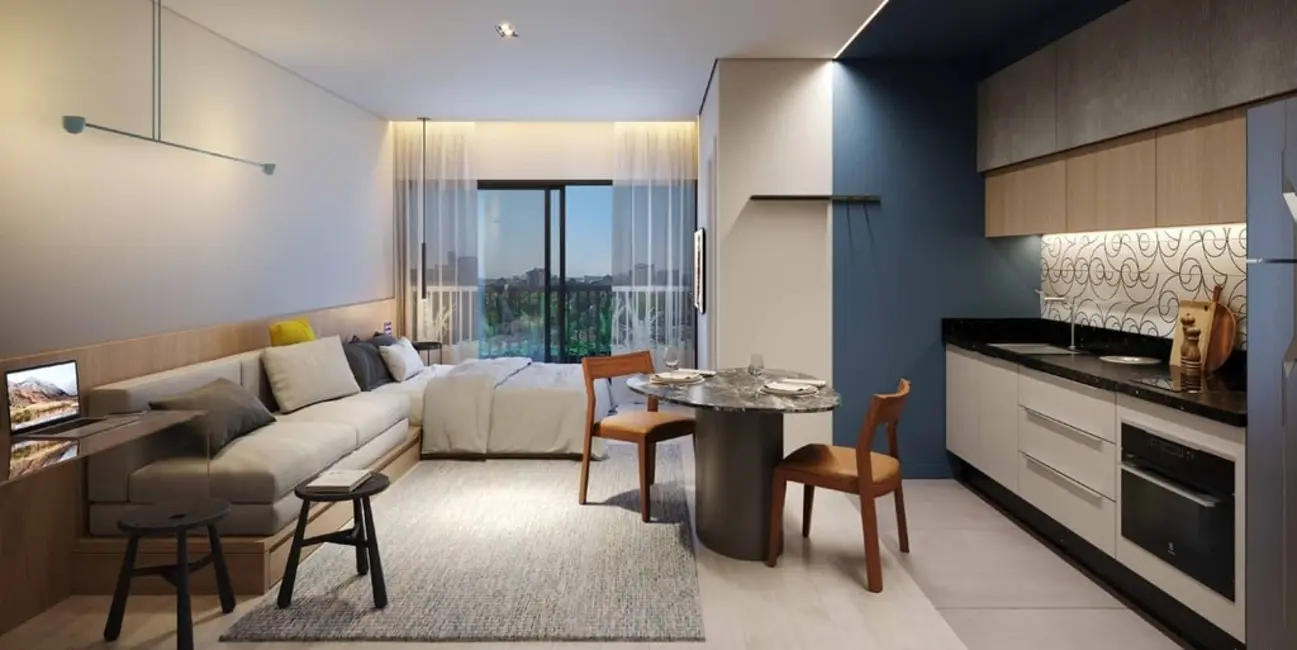 Foto 4 de Apartamento com 1 quarto à venda, 30m2 em Campo Comprido, Curitiba - PR