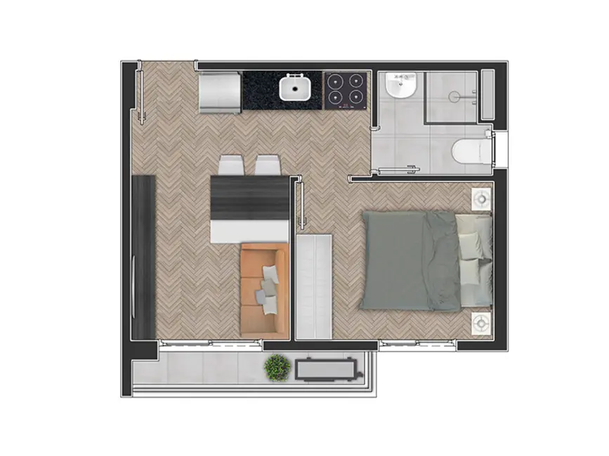 Foto 4 de Apartamento com 1 quarto à venda, 28m2 em Perdizes, São Paulo - SP