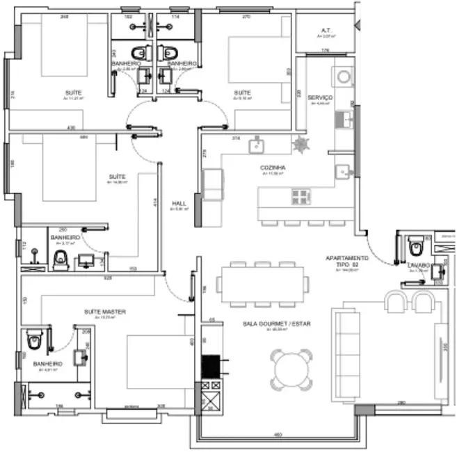 Foto 7 de Apartamento com 4 quartos à venda, 144m2 em Centro, Balneario Camboriu - SC