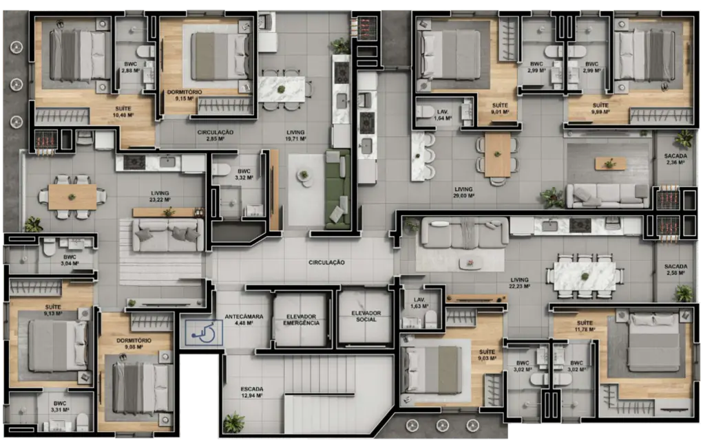 Foto 8 de Apartamento com 2 quartos à venda, 56m2 em Itapema - SC