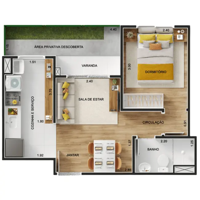 Apartamento com 1 quarto à venda, 34m2 em Jardim Campos Elíseos, Campinas - SP - imagem 7 Foto 7 de Apartamento com 1 quarto à venda, 34m2 em Jardim Campos Elíseos, Campinas - SP