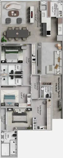 Foto 2 de Apartamento com 3 quartos à venda, 170m2 em Porto Belo - SC