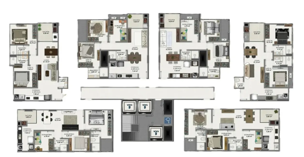 Foto 4 de Apartamento com 3 quartos à venda, 70m2 em Itapema - SC