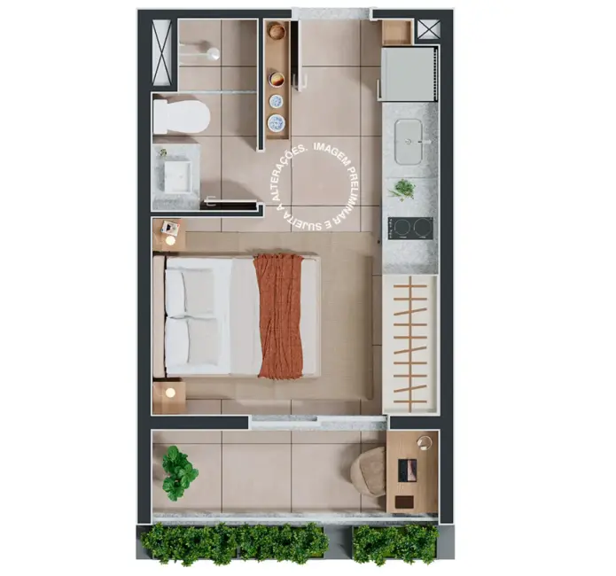 Foto 3 de Apartamento com 2 quartos à venda, 45m2 em Santa Cecília, São Paulo - SP