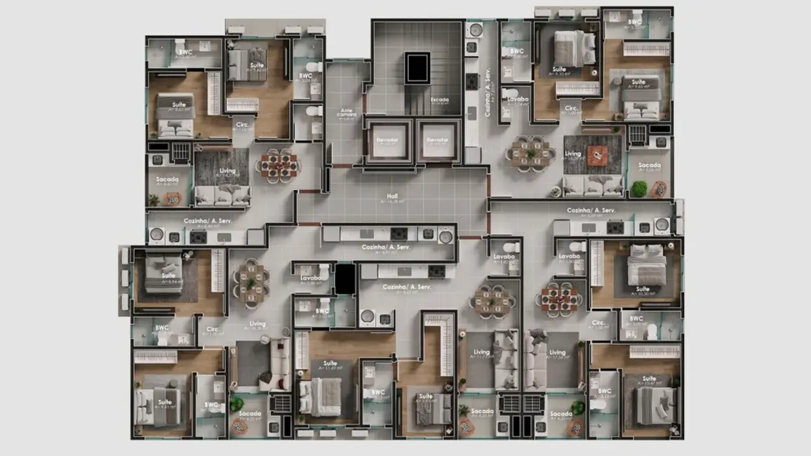 Foto 3 de Apartamento com 2 quartos à venda, 66m2 em Itapema - SC