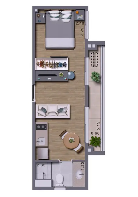 Apartamento com 1 quarto à venda, 17m2 em Jabaquara, São Paulo - SP - imagem 9 Foto 9 de Apartamento com 1 quarto à venda, 17m2 em Jabaquara, São Paulo - SP
