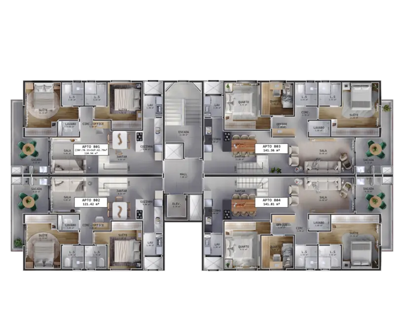 Foto 18 de Apartamento com 3 quartos à venda, 98m2 em Água Verde, Curitiba - PR