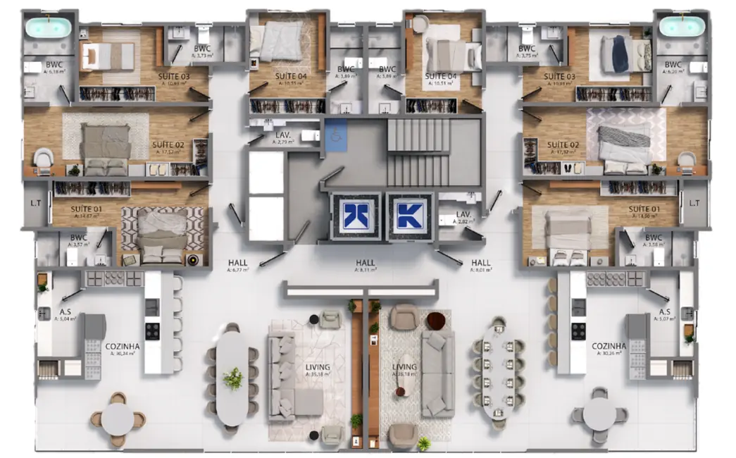 Foto 2 de Apartamento com 4 quartos à venda, 212m2 em Meia Praia, Itapema - SC