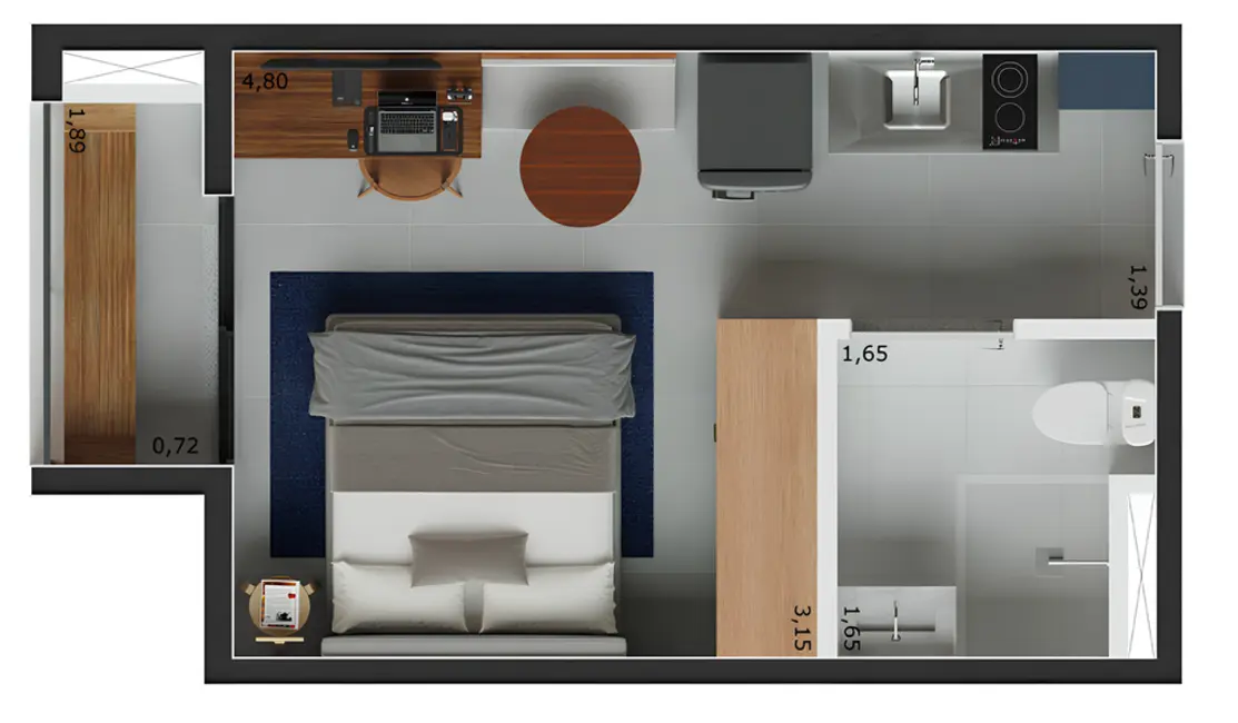 Foto 4 de Apartamento com 1 quarto à venda, 24m2 em Santa Cecília, São Paulo - SP