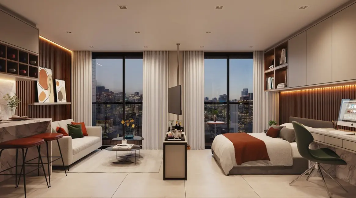 Foto 4 de Apartamento com 1 quarto à venda, 20m2 em Centro, Curitiba - PR