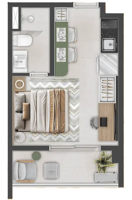 Foto 6 de Apartamento com 1 quarto à venda, 34m2 em Aclimação, São Paulo - SP