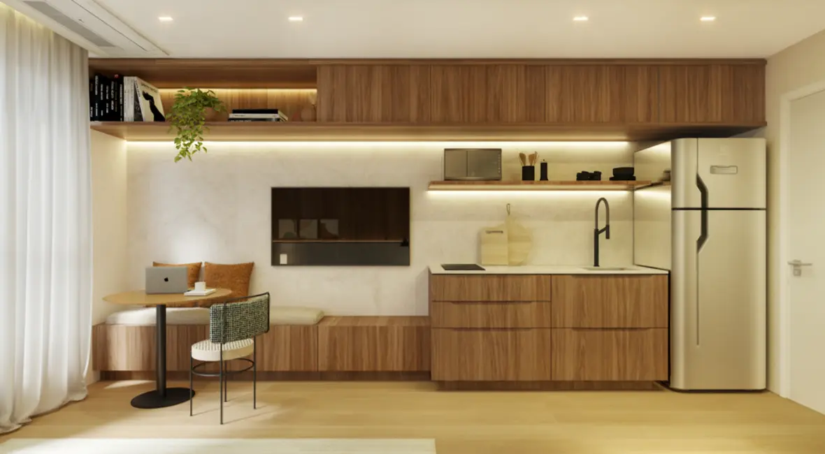 Apartamento com 1 quarto à venda, 31m2 em Bigorrilho, Curitiba - PR - imagem 7 Foto 7 de Apartamento com 1 quarto à venda, 31m2 em Bigorrilho, Curitiba - PR