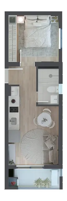 Foto 9 de Apartamento com 1 quarto à venda, 33m2 em Portão, Curitiba - PR