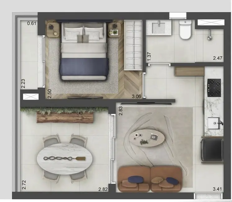 Foto 3 de Apartamento com 1 quarto à venda, 39m2 em Jardim Paulista, São Paulo - SP