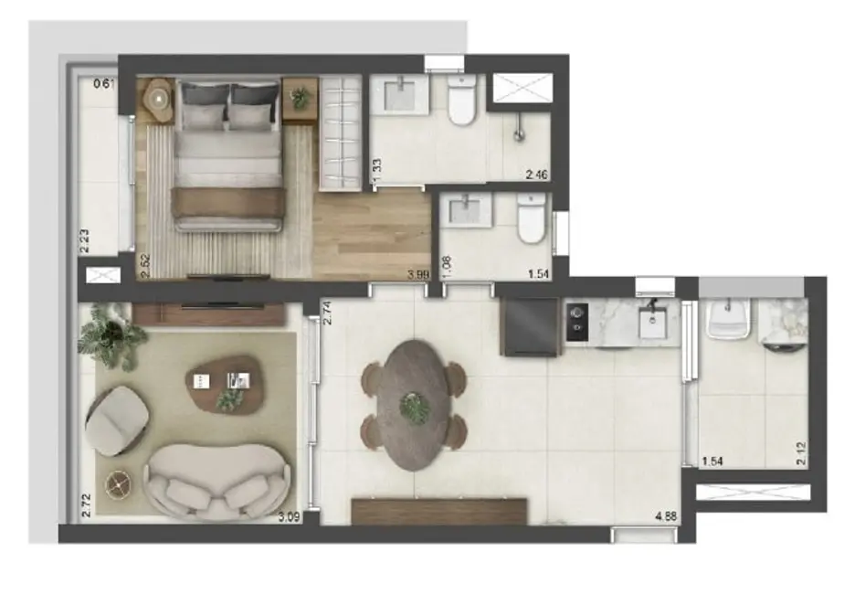 Foto 4 de Apartamento com 1 quarto à venda, 39m2 em Jardim Paulista, São Paulo - SP