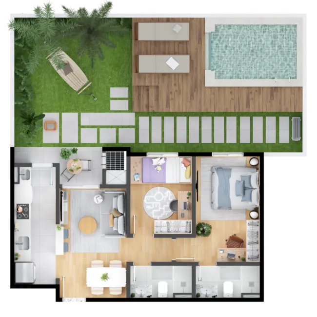 Foto 28 de Apartamento com 3 quartos à venda, 64m2 em Hauer, Curitiba - PR