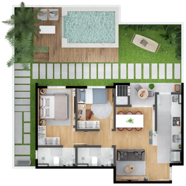 Foto 29 de Apartamento com 3 quartos à venda, 64m2 em Hauer, Curitiba - PR