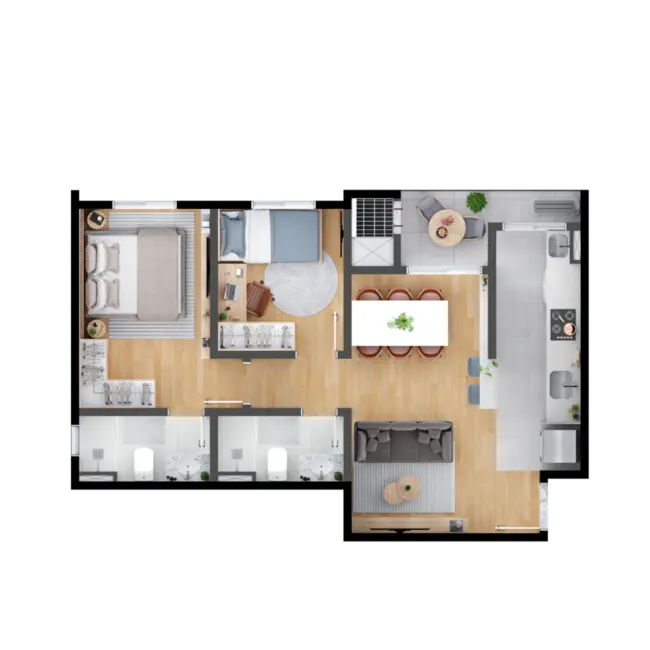 Foto 25 de Apartamento com 3 quartos à venda, 64m2 em Hauer, Curitiba - PR