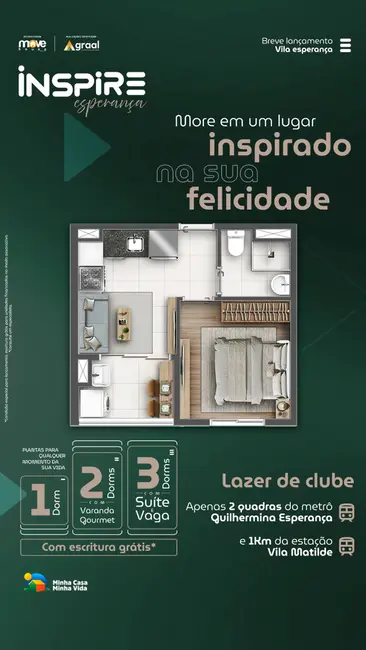 Foto 2 de Apartamento com 1 quarto à venda, 27m2 em Vila Esperança, São Paulo - SP