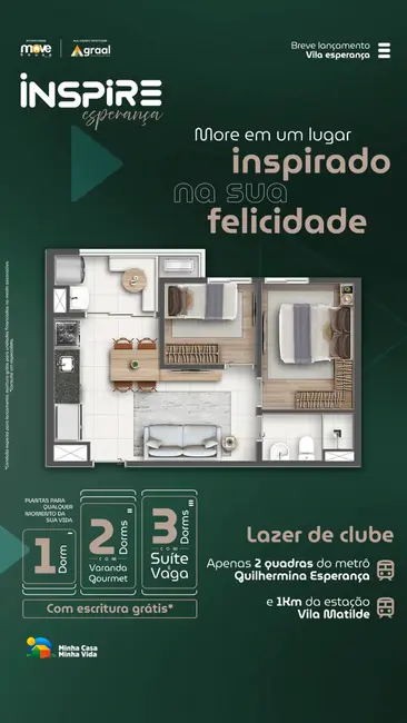 Foto 3 de Apartamento com 1 quarto à venda, 27m2 em Vila Esperança, São Paulo - SP