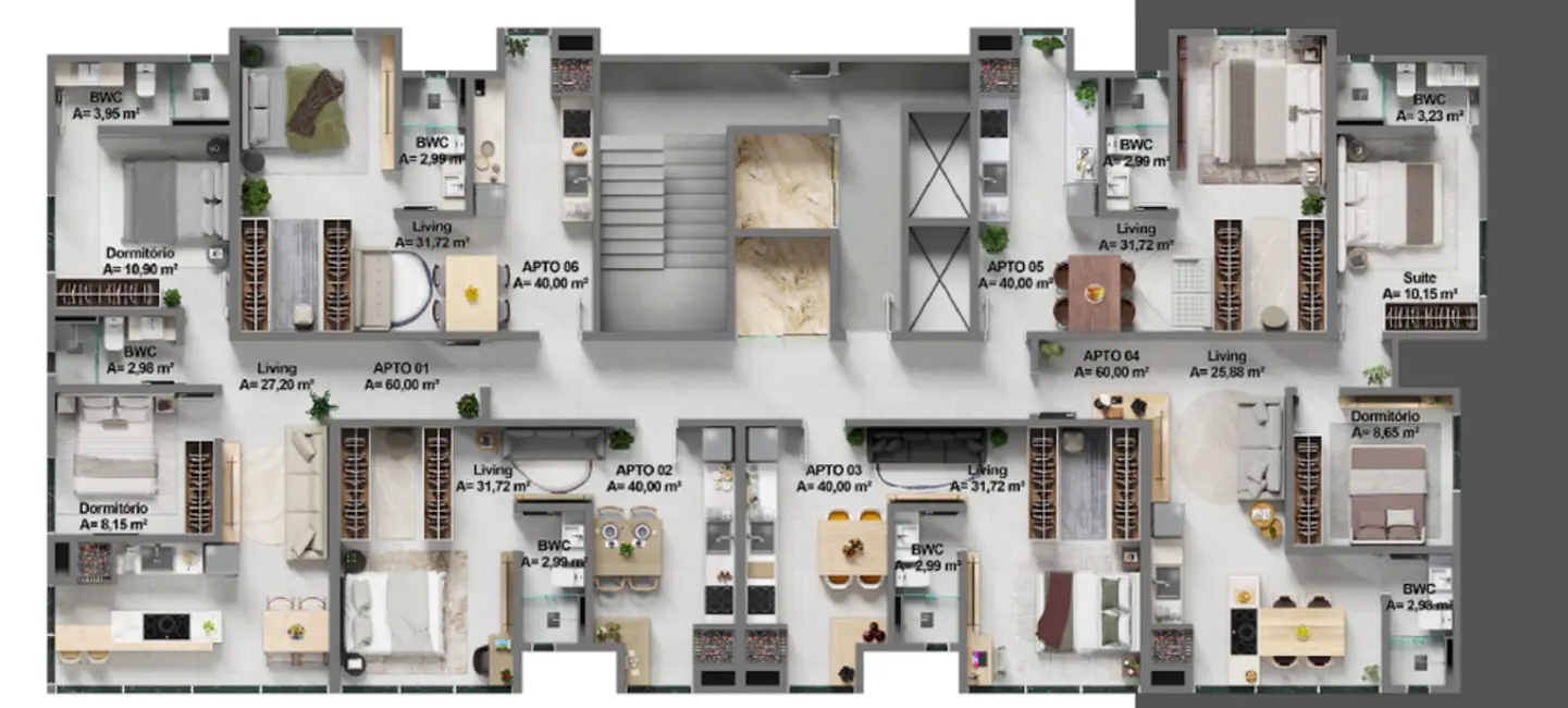 Foto 4 de Apartamento com 2 quartos à venda, 60m2 em Itapema - SC