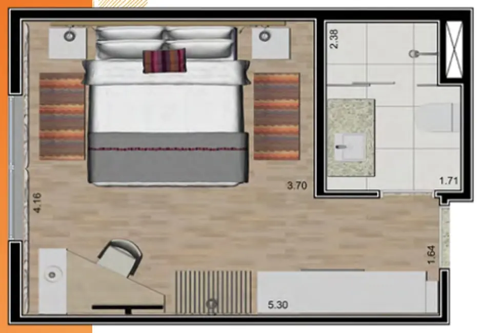 Foto 2 de Apartamento com 1 quarto à venda, 31m2 em Gonzaga, Santos - SP