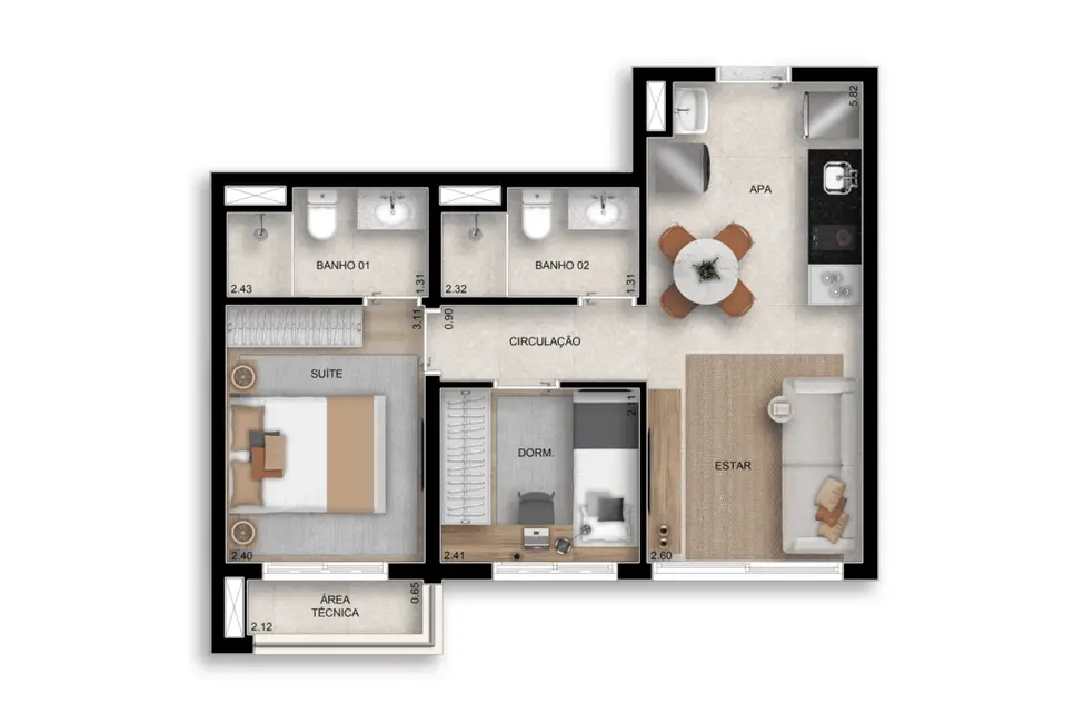 Apartamento com 2 quartos à venda, 41m2 em São Paulo - SP - imagem 9 Foto 9 de Apartamento com 2 quartos à venda, 41m2 em São Paulo - SP