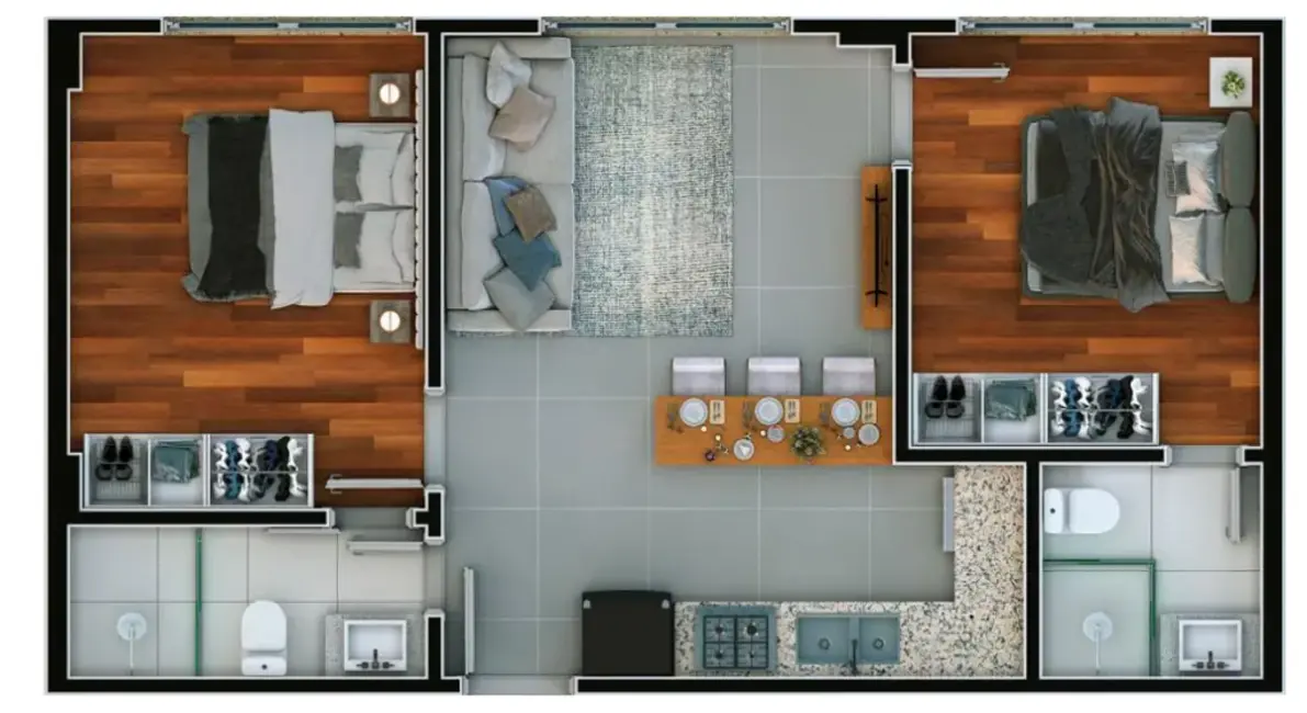 Foto 2 de Apartamento com 2 quartos à venda, 53m2 em Centro, Balneario Camboriu - SC