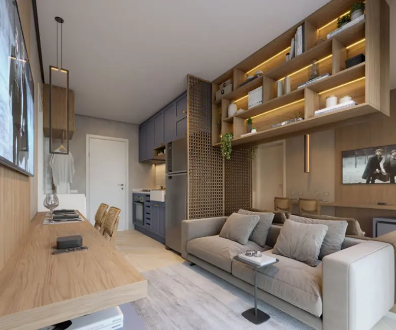 Apartamento com 1 quarto à venda, 30m2 em Campo Grande, São Paulo - SP - imagem 3 Foto 3 de Apartamento com 1 quarto à venda, 30m2 em Campo Grande, São Paulo - SP