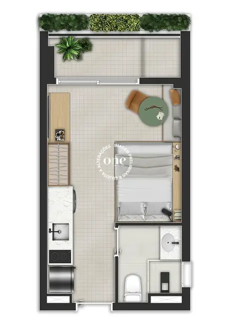 Apartamento com 1 quarto à venda, 27m2 em Itaim Bibi, São Paulo - SP - imagem 5 Foto 5 de Apartamento com 1 quarto à venda, 27m2 em Itaim Bibi, São Paulo - SP