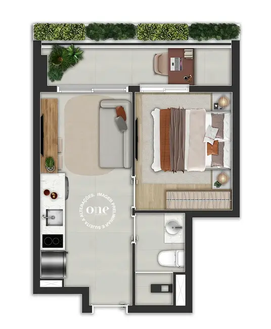 Apartamento com 1 quarto à venda, 27m2 em Itaim Bibi, São Paulo - SP - imagem 6 Foto 6 de Apartamento com 1 quarto à venda, 27m2 em Itaim Bibi, São Paulo - SP