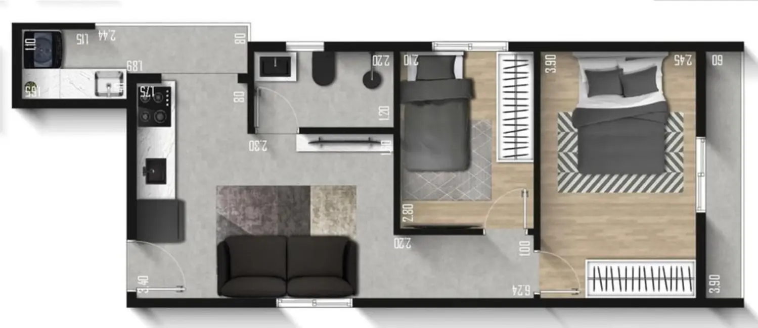 Foto 6 de Apartamento com 2 quartos à venda, 41m2 em Vila Ré, São Paulo - SP