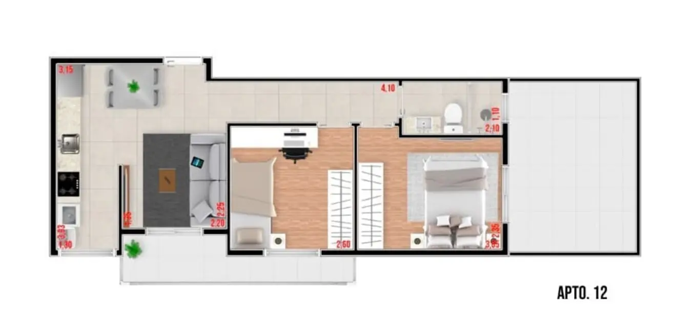 Apartamento com 2 quartos à venda, 46m2 em Vila Granada, São Paulo - SP - imagem 9 Foto 9 de Apartamento com 2 quartos à venda, 46m2 em Vila Granada, São Paulo - SP