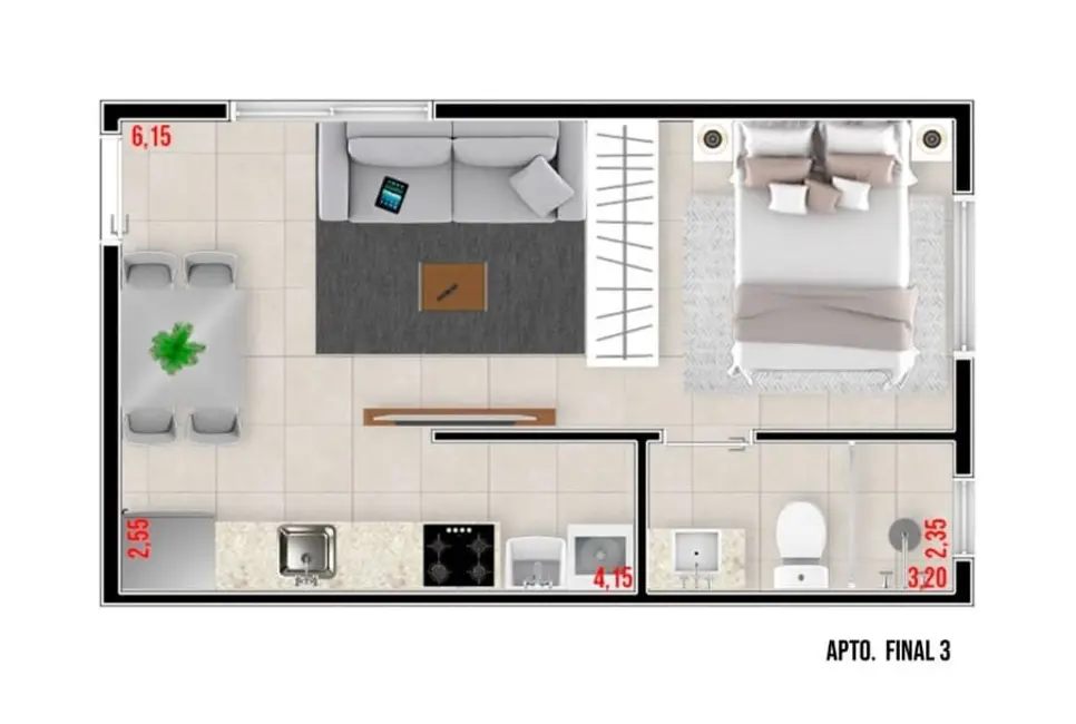 Apartamento com 2 quartos à venda, 46m2 em Vila Granada, São Paulo - SP - imagem 4 Foto 4 de Apartamento com 2 quartos à venda, 46m2 em Vila Granada, São Paulo - SP