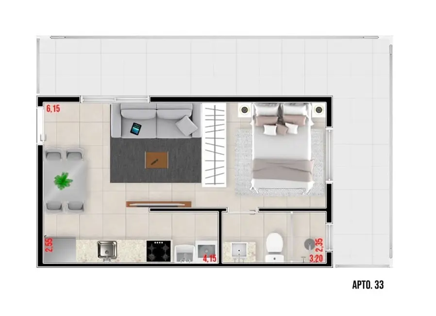 Apartamento com 2 quartos à venda, 46m2 em Vila Granada, São Paulo - SP - imagem 5 Foto 5 de Apartamento com 2 quartos à venda, 46m2 em Vila Granada, São Paulo - SP