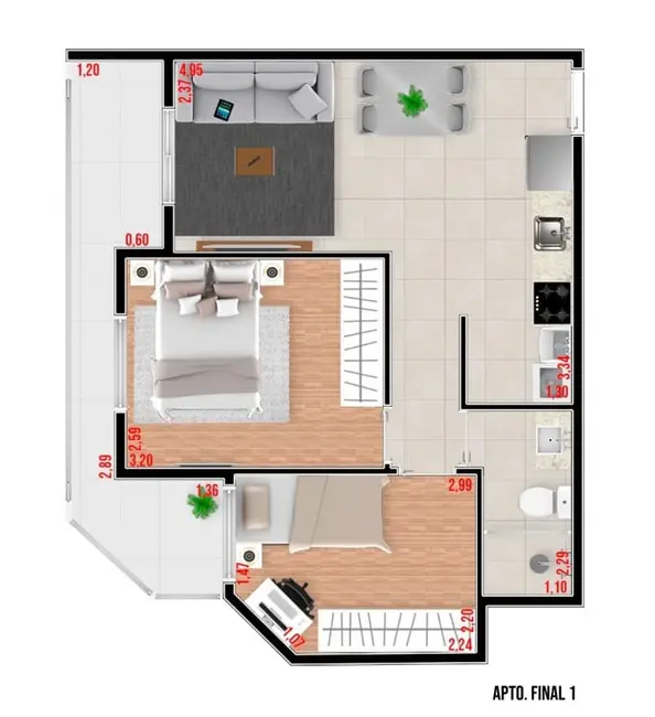 Apartamento com 2 quartos à venda, 46m2 em Vila Granada, São Paulo - SP - imagem 8 Foto 8 de Apartamento com 2 quartos à venda, 46m2 em Vila Granada, São Paulo - SP