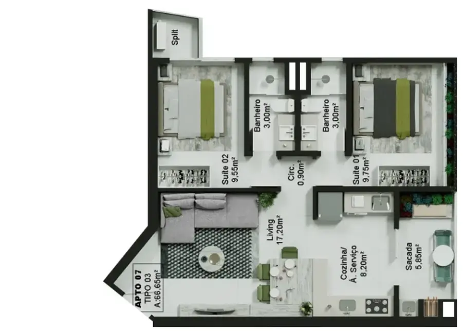 Foto 8 de Apartamento com 2 quartos à venda, 64m2 em Centro, Itapema - SC