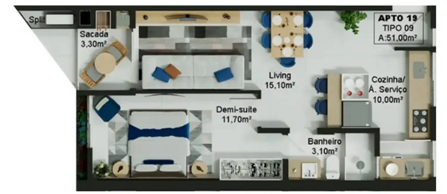 Foto 5 de Apartamento com 1 quarto à venda, 55m2 em Centro, Itapema - SC