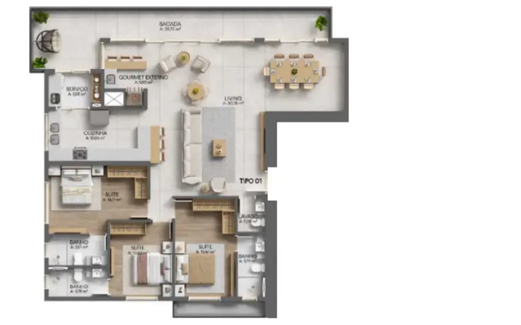 Foto 5 de Apartamento com 3 quartos à venda, 142m2 em Meia Praia, Itapema - SC