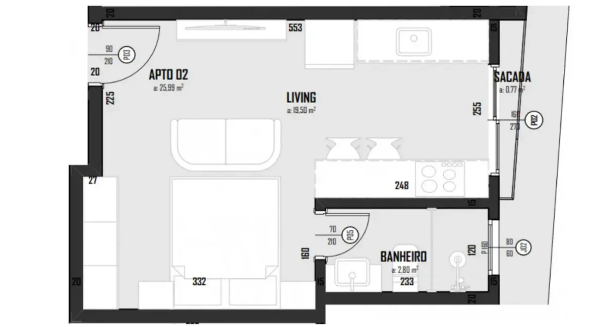 Foto 8 de Apartamento com 1 quarto à venda, 34m2 em Porto Belo - SC