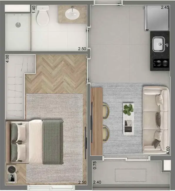 Apartamento com 1 quarto à venda, 31m2 em Vila Mariana, São Paulo - SP - imagem 9 Foto 9 de Apartamento com 1 quarto à venda, 31m2 em Vila Mariana, São Paulo - SP