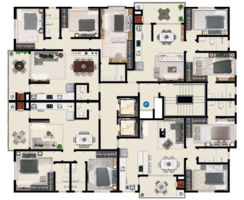 Apartamento com 3 quartos à venda, 88m2 em Pagani, Palhoca - SC - imagem 6 Foto 6 de Apartamento com 3 quartos à venda, 88m2 em Pagani, Palhoca - SC