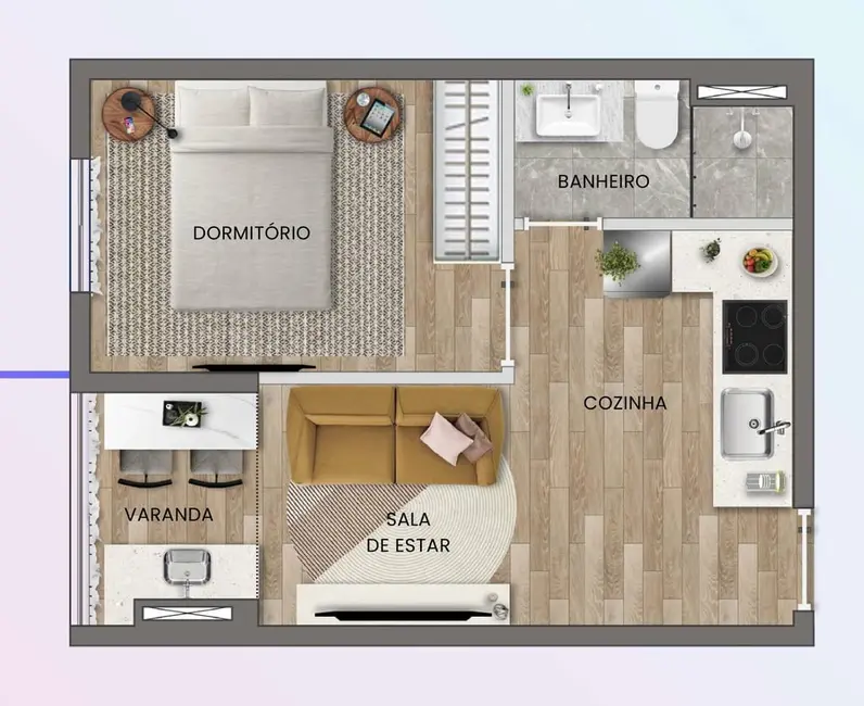 Apartamento com 1 quarto à venda, 24m2 em Vila Mariana, São Paulo - SP - imagem 8 Foto 8 de Apartamento com 1 quarto à venda, 24m2 em Vila Mariana, São Paulo - SP