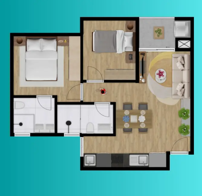 Foto 10 de Apartamento com 1 quarto à venda, 28m2 em Murta, Itajai - SC