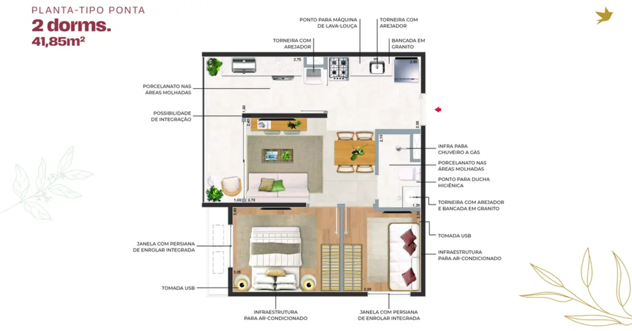Foto 5 de Apartamento com 2 quartos à venda, 42m2 em Brooklin Novo, São Paulo - SP